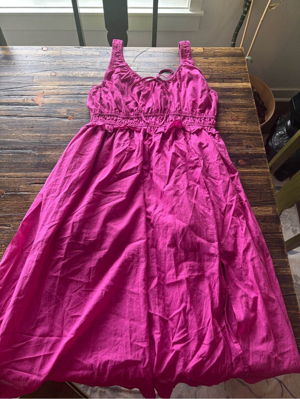 ARULA Hot Pink Sleeveless Casual Dress
